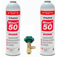 2 Flaschen Gas Minus 50 375Gr + Ersatzventil R22 R404A R407C R502 Freeze Organic von STANDARD PARTS