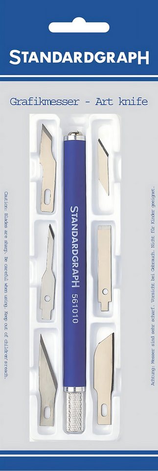 STANDARDGRAPH Cuttermesser Standardgraph Messerset: 6 Messer + Halter 1 Stück von STANDARDGRAPH