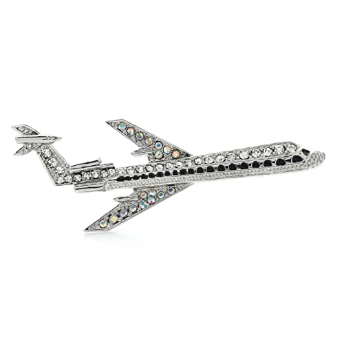 Funkelnde Big Air Bus Brosche Pins Strass Airliner Flugzeug für Kapitän und Stewardess Schmuck Geschenk von STANG