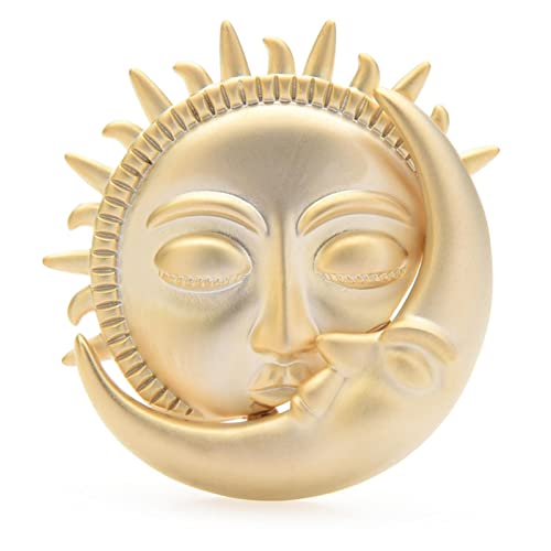 STANG Sun Kiss Moon Broschen Damen Unisex 2-farbige niedliche Planeten Liebhaber Büro Party Brosche Pins Geschenke von STANG