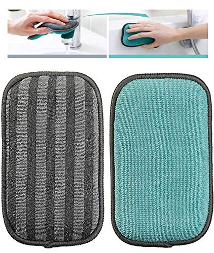STANHOME | Doppelseitiger Badeschwamm Bathroom Sponge, Mikrofaser, entfernt Schmutz und Kalk, sanft zu den Oberflächen, wiederverwendbar von STANHOME