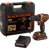 Black&decker - 18V 2-Gang Bohrschrauber im Koffer mit 1,5Ah Akku und Ladegerät - black+decker BDCDD186K-QW von Black & Decker