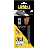 3 Blatt 1/3 Maschenweite Schleifpapier (93x190mm) mit Klettverschluss Körnung 80 STY-STA39032-XJ von STANLEY BLACK & DECKER
