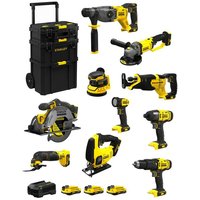 FatMax Kit SVK1000 (SFMCH900+SFMCG400+SFMCD711+SFMCF800+SFMCS500+ SFMCS600+SFMCW220+SFMCS300+SFMCE500+SFMCL020+3 x2,0Ah) - Stanley von STANLEY FATMAX