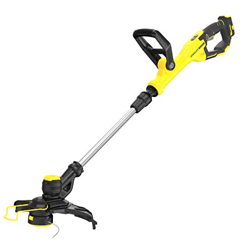 STANLEY FATMAX Lithium Akku Rasentrimmer Trimmer Schnittbreite 33cm Einstellbare Geschwindigkeit Doppelgriff 18V 4,0Ah SFMCST933M1-QW von FatMax