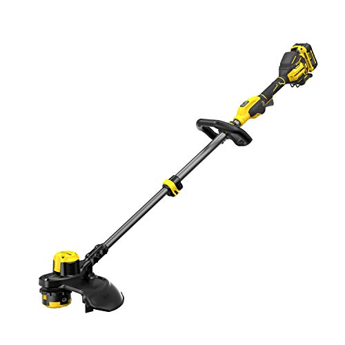 STANLEY FATMAX SFMCSTB933M-QW Rasentrimmer mit bürstenlosem Lithium-Motor, Schnittbreite 33 cm, Geschwindigkeit einstellbar, Doppelgriff 18 V 4,0 Ah von Stanley