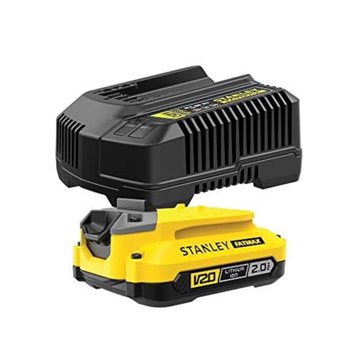 Stanley SFMCB121D1-QW Pack: Ladegerät 2 A Adapter Lithium Werkzeug FATMAX 1 Akku V20 Li-Ion 18 V 2 Ah von STANLEY FATMAX