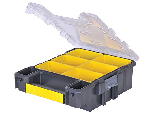 Stanley FatMax Werkzeug-Organizer / Aufbewahrungsbox (26x34x12cm, schmal, 6 herausnehmbare Boxen, Polycarbonat-Deckel, IP53 Abdichtung, Tragegriff) FMST1-72378 von Stanley - FatMax