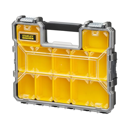 Stanley FatMax Werkzeug-Profi-Organizer (44,6 x 7,4 x 35,7 cm, Organizer mit herausnehmbaren Boxen und Metallschließen, wasserdicht, stabiler Koffer mit flachen Fächern) 1-97-517 von Stanley - FatMax