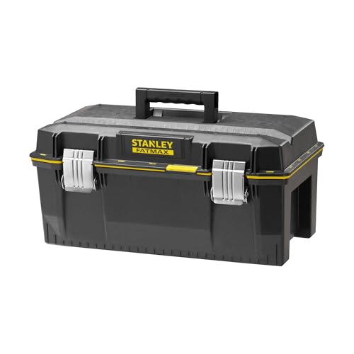 STANLEY FatMax Werkzeugbox (58 x 31 x 27 cm, Spritzwasser geschützter Koffer, robuste nicht-rostende Metallschließen, Box mit Gummiabdichtung für mehr Schutz) 1-94-749 von STANLEY FATMAX