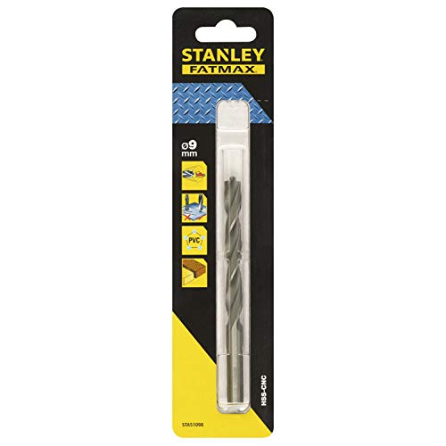 Stanley FatMax HSS-CNC High-Tech Bullet Metallbohrer (auch für Holz/PVC, 9 mm Bohrdurchmesser, 125 mm Gesamtlänge, 1 Stück) STA51098 von Stanley - FatMax
