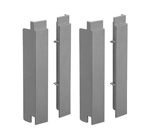 Stanley STST82611-1 Trackwalls Endkappen (4-teiliges Set (2 linke + 2 rechte), passenden zum Stanley Trackwalls Schienensystem, idealer und hübscher Abschluss der Trackwalls Schienen) von Stanley