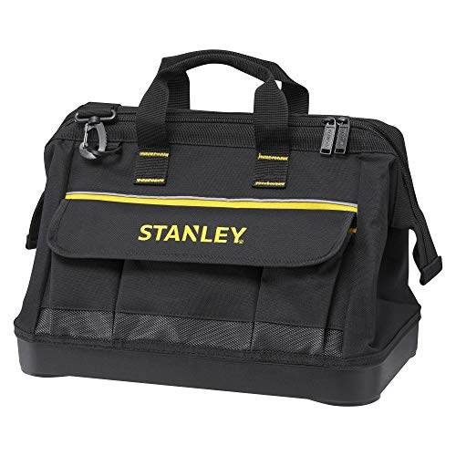 Stanley Werkzeugtasche (44,7 x 27,5 x 23,5 cm, robuster Kunststoffboden, verstärkte Ecken, stabiles 600 Denier Nylon, verstellbarer Schultergurt, wasserdicht) 1-96-183 von Stanley