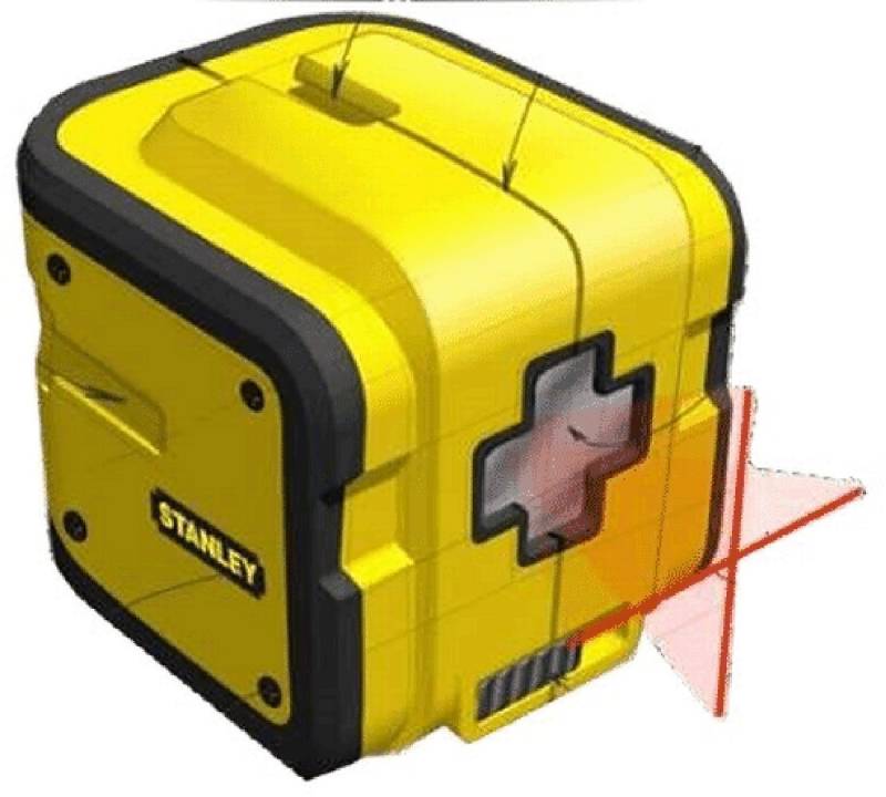 Laserwasserwaage STANLEY Cubix Selbstnivellierender Kreuzlinienlaser bis zu 8m Reichweite, (1 St) von STANLEY