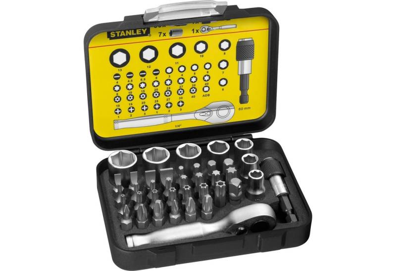 STANLEY Bohrer- und Bitset Stanley Bit-Satz 1/4", 39-teilig, (mit STANLEY Bohrer- und Bitset Stanley Bit-Satz 1/4", 39-teilig, (mit von STANLEY