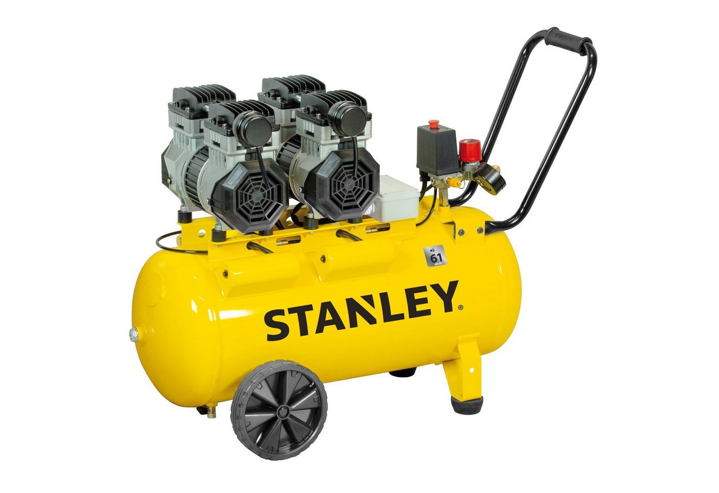 STANLEY Kompressor Silent Kompressor DST 300/8/50 ölfrei SXCMS2652HE 50 Liter, max. 8 bar, 50 l von STANLEY
