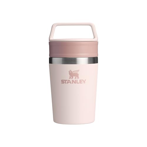 Stanley Cafe Kaffeebecher To Go 0.23L - Hält 3 Stunden Heiß - 4 Stunden Kalt - Edelstahl Thermobecher - Spülmaschinenfest - Einfacher Tragegriff - Coffee To Go Becher - Rose Quartz Stanley Cafe Kaffeebecher To Go 0.23L - Hält 3 Stunden Heiß - 4 Stunden Kalt - Edelstahl Thermobecher - Spülmaschinenfest - Einfacher Tragegriff - Coffee To Go Becher - Rose Quartz von STANLEY