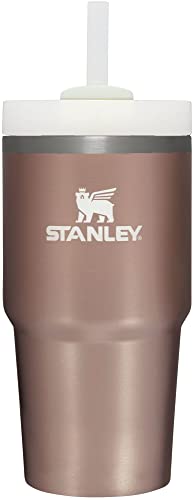 STANLEY Quencher H2.0 FlowState Edelstahl-Vakuum-isolierter Becher mit Deckel und Strohhalm für Wasser, Eistee oder Kaffee, Smoothie und mehr, Rosenquarz-Glühen, 590 ml von STANLEY