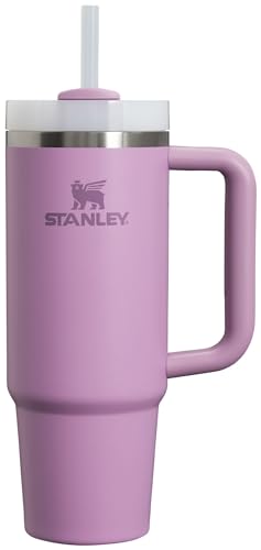 STANLEY Quencher H2.0 FlowState Vakuumisolierter Becher aus Edelstahl mit Deckel und Strohhalm für Wasser, Eistee oder Kaffee, Smoothie und mehr, Flieder, 850 ml von STANLEY