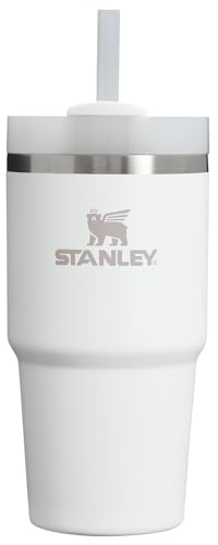 Stanley Quencher H2.0 FlowState Vakuumisolierter Becher aus Edelstahl mit Deckel und Strohhalm für Wasser, Eistee oder Kaffee, Smoothie und mehr, Frost, 590 ml von STANLEY