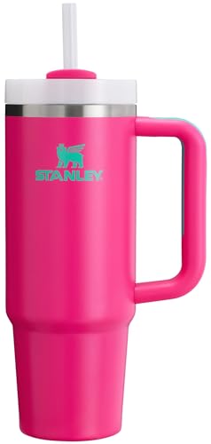 Stanley Quencher H2.0 FlowState Trinkbecher, vakuumisoliert, aus Edelstahl mit Deckel und Trinkhalm, für Wasser, Eistee oder Kaffee, Smoothie und mehr, leidenschaftliches Rosa, 887 ml von STANLEY