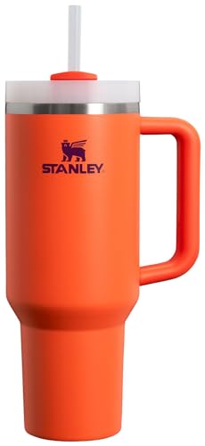 Stanley Quencher H2.0 FlowState vakuumisolierter Becher aus Edelstahl mit Deckel und Trinkhalm, für Wasser, Eistee oder Kaffee, Smoothie und mehr, Tigerlilie Pflaume, 1,2 l von STANLEY