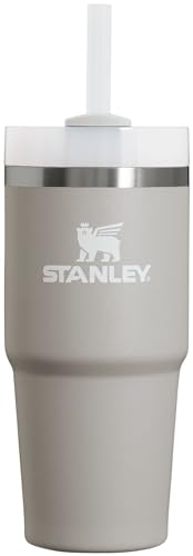 Stanley Quencher H2.0 FlowState vakuumisolierter Edelstahlbecher mit Deckel und Strohhalm, für Wasser, Eistee oder Kaffee, Smoothie und mehr, Asche, 400 ml von STANLEY