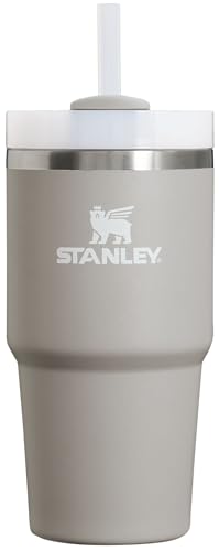 Stanley Quencher H2.0 FlowState vakuumisolierter Trinkbecher aus Edelstahl mit Deckel und Trinkhalm, für Wasser, Eistee oder Kaffee, Smoothies und mehr, Grau (Ash), 887 ml von STANLEY