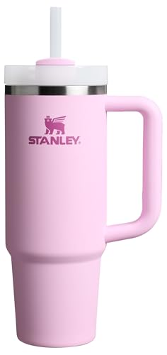 STANLEY Quencher H2.0 - Becher mit Griff und Strohhalm, 0,9 l, Flowstate-Deckel mit 3 Positionen, kompatibel mit Reisebecherhaltern, isolierter Edelstahlbecher, BPA-frei, Kirschblüte von STANLEY