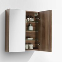 Spiegelschrank Bad 60 cm montiert Nussbaum SIENA von STANO.