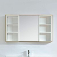 Stano. - Designer Spiegelschrank mit Melamin Eiche Finish frame 120 cm von STANO.