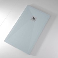 Stano. - Mineralguss-Duschwanne extra flach onda Schieferoptik grau 100x120 cm Auslaufschutz in Farbe Stano. - Mineralguss-Duschwanne extra flach onda Schieferoptik grau 100x120 cm Auslaufschutz in Farbe von STANO.