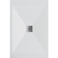 Stano. - Mineralguss-Duschwanne extra flach dexa Schieferoptik WEIß 70x110 cm Stano. - Mineralguss-Duschwanne extra flach dexa Schieferoptik WEIß 70x110 cm von STANO.