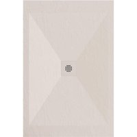 Stano. - Mineralguss-Duschwanne extra flach dexa Schieferoptik beige 90x100 cm Auslaufschutz in Farbe von STANO.