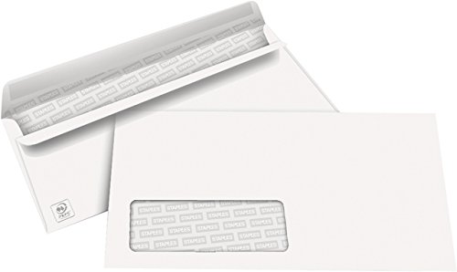 Briefhülle DL m.Fe SK 80g weiß 110x220mm 1000 St von STAPLES