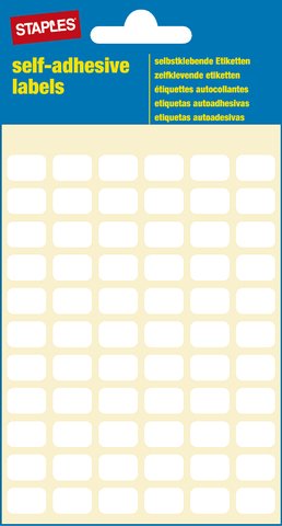 Etiketten selbstklebend weiß 8x12mm 462 St von STAPLES