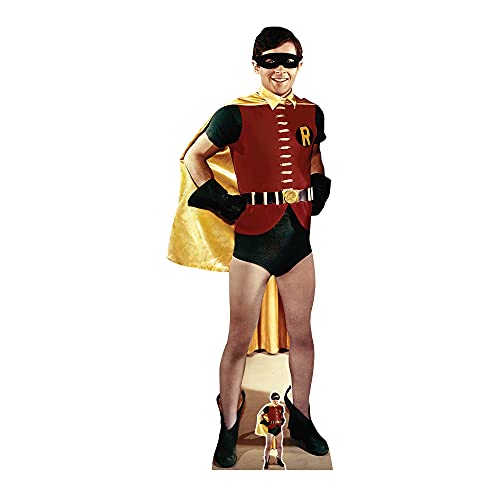 STAR CUTOUTS SC1662 Robin 1966 Burt Ward, lebensgroßer Kartonausschnitt, Retro-Superhelden-Party-Dekoration, Rotkehlchen-Retro-Stil von STAR CUTOUTS