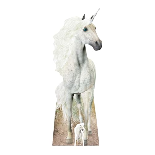 STAR CUTOUTS, Mehrfarbig, Geschenk Lebensgroßer Pappaufsteller mit Mini-Version von Einhorn, Pappe, 185 x 67 x 185 cm, Einhorngeschenk und Party STAR CUTOUTS, Mehrfarbig, Geschenk Lebensgroßer Pappaufsteller mit Mini-Version von Einhorn, Pappe, 185 x 67 x 185 cm, Einhorngeschenk und Party von STAR CUTOUTS