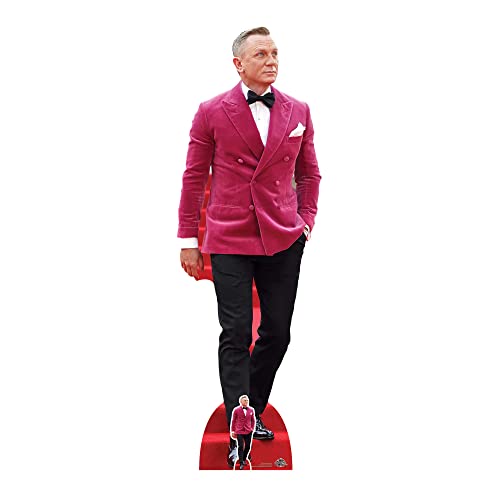 STAR CUTOUTS CS970 Daniel Craig Red Velvet Jacket Lifesize Pappaufsteller mit Mini von STAR CUTOUTS