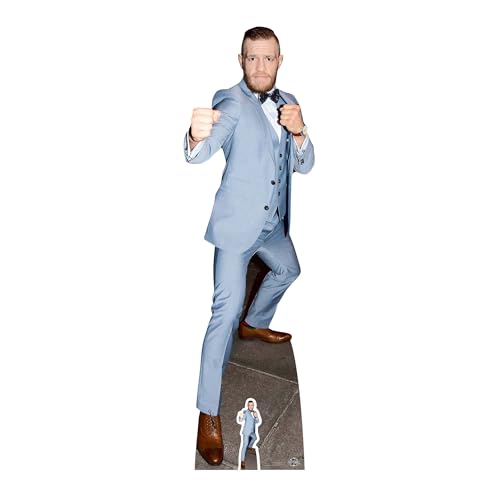 STAR CUTOUTS Conor McGregor Kampfmeister Pappausstanzung mit Mini-Ausschnitt aus Karton, Mehrfarbig, 180 x 53 x 180 cm von STAR CUTOUTS