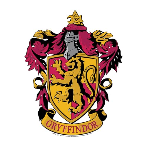 STAR CUTOUTS Gryffindor-Emblem Wand-Cut Out, Pappe, Rot, Gold, Dekorative Ausschneidefigur, 61 x 48 cm von STAR CUTOUTS