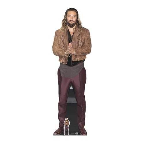 STAR CUTOUTS Ltd CS744 Jason Momoa Pappaufsteller in Lebensgröße, mit Mini-Tischaufsteller von STAR CUTOUTS