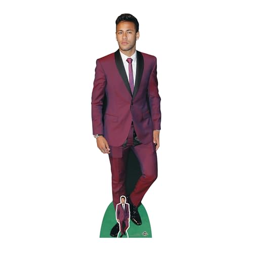 STAR CUTOUTS Neymar Karton-Ausschnitt in Lebensgröße mit gratis Mini-Tischplatte von STAR CUTOUTS
