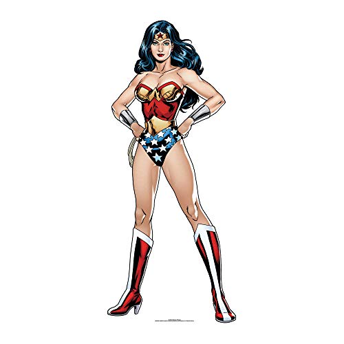 STAR CUTOUTS Wonder Woman DC Card Board Cut Out, Pappe, Mehrfarbig, 92 x 40 x 92 cm von STAR CUTOUTS
