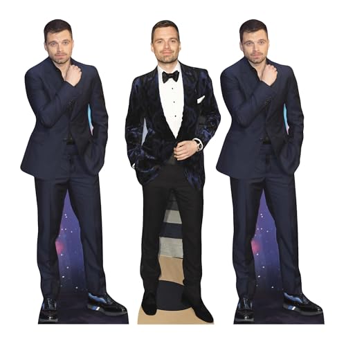 Star Cutouts CS1237 Sebastian Stan Regal Top Cutout Pack of Three Cardboard Cutouts Height 31cm - Ideal for Fan Theme, Parties, Birthdays, Surprise Gifts & Room Decorations & Events von STAR CUTOUTS