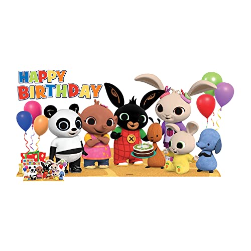 SC4117 Bing Birthday Party Großgruppe Pappaufsteller mit Sula, Flop und Freunden: ideal für Partys, Dekorationen und Geschenke von STAR CUTOUTS