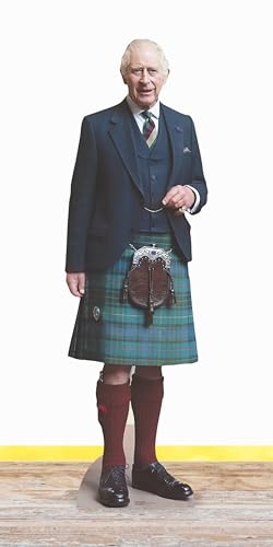 Star Cutouts SC4212 King Charles Kilt – König Charles Krönung Dekoration – Professionelle Druckqualität mit gratis Mini King Charles Coronation Ausschnitt von STAR CUTOUTS