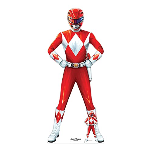 Star Cutouts SC4258 Red Power Ranger Lebensgröße Karton Ausschnitt mit Mini von STAR CUTOUTS