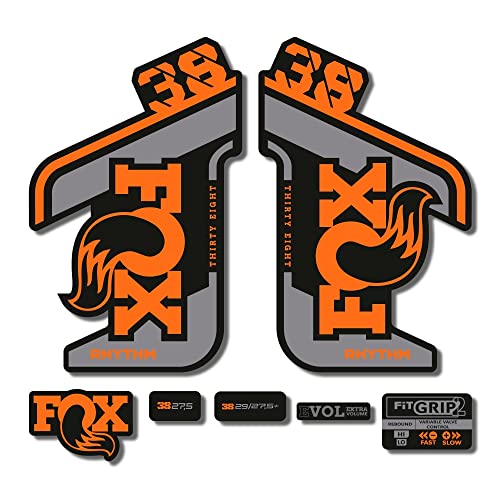 STAR SAM Aufkleber für Fahrradgabel Fox 38 Rhythm 2021, Orange, 1 cm von STAR SAM
