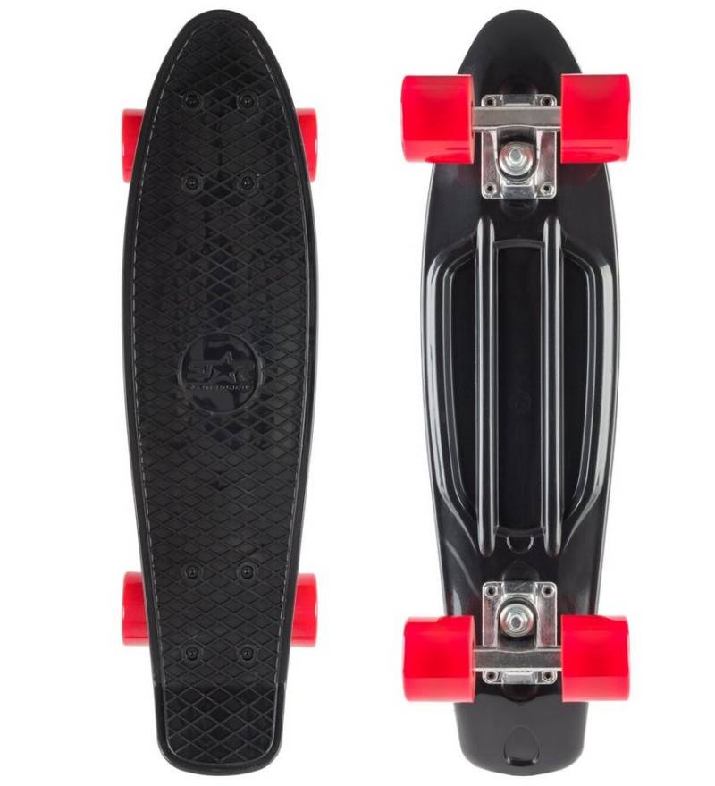 STAR-SKATEBOARDS Skateboard Retroboard, ab 8 Jahre, ab 125 cm, Jungen, Mädchen, 60 mm Rollen, ABEC-7 Kugellager, 78A Rollenhärte, bis 100 kg von STAR-SKATEBOARDS